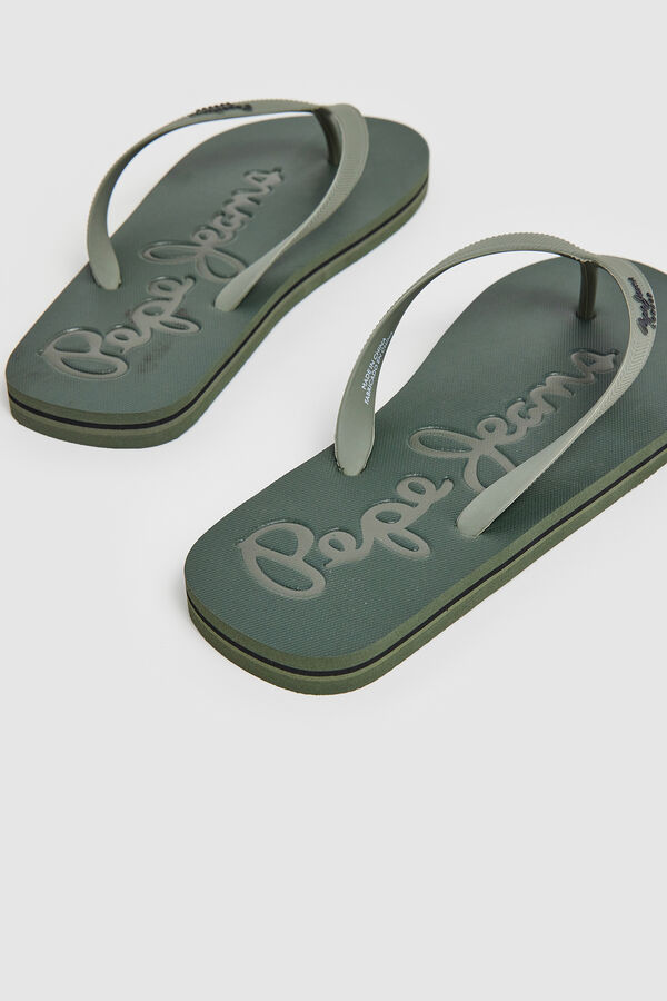 Springfield Flip-flops with logo | Pepe Jeans zelena