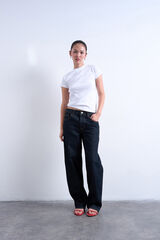 Topshop Top básica de manga curta branco