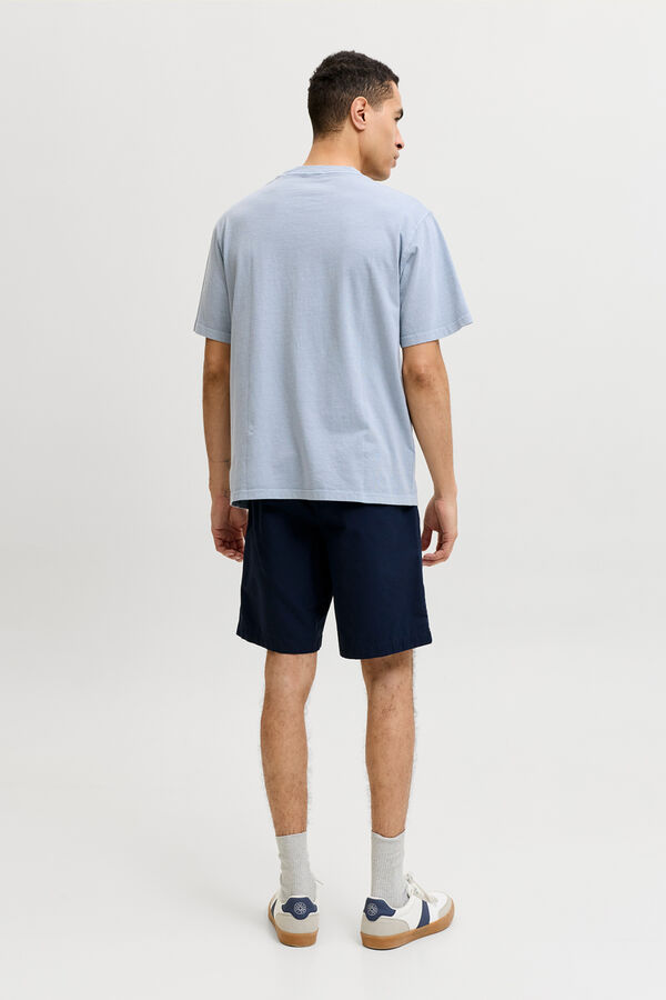 Jack & Jones Bermuda jogger de algod&oacute;n azul