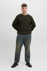 Jack & Jones PLUS Jersey b&aacute;sico de punto liso verde