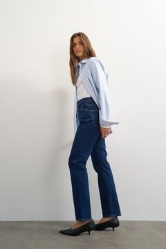 Topshop Cal&ccedil;as jeans retas de cintura alta