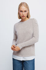 Springfield Combined chenille jumper nude