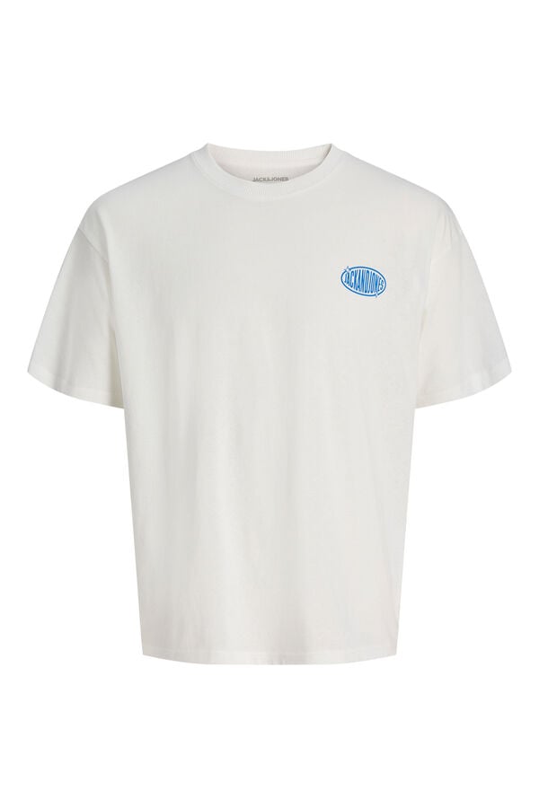 Jack & Jones Loose Fit T-Shirt mit Logo Wei&szlig;