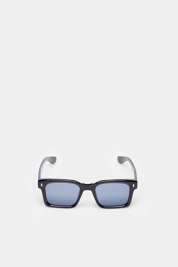 Springfield Sonnenbrille aus Celluloseacetat, quadratisches Gestell schwarz