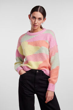 Springfield Long-sleeved round neck jersey-knit jumper lila