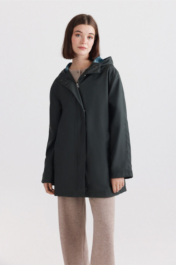 Springfield Hooded waterproof jacket green