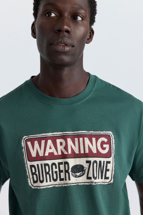 Springfield Camiseta warning zone verde