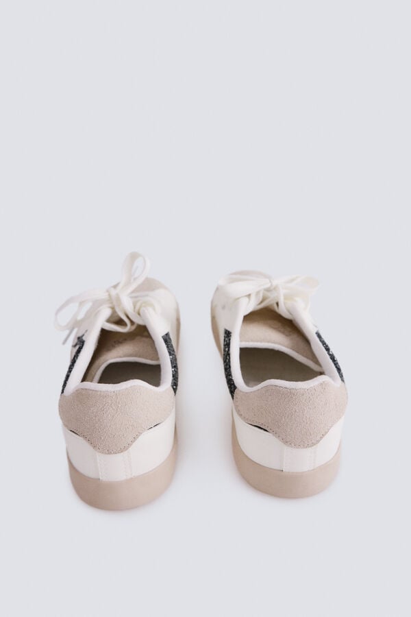 Springfield Zapatillas estrellas brillo beige