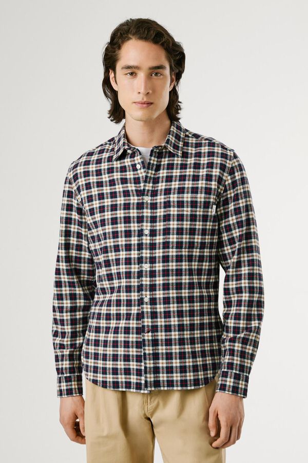 Pepe Jeans Camisa Cuadros Fit Regular azul