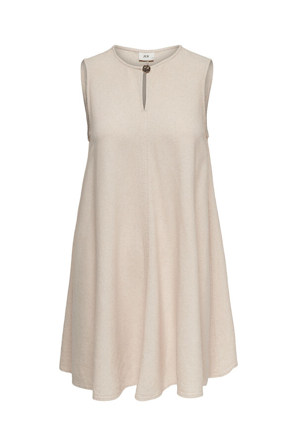 JDY Vestido corto lino gris