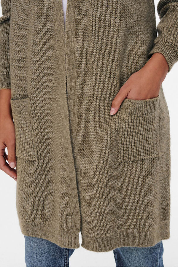 Only Midi cardigan with pockets nude