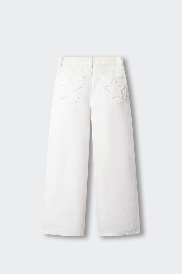 Springfield Kids Dečije osnovne &scaron;iroke teksas pantalone Bež