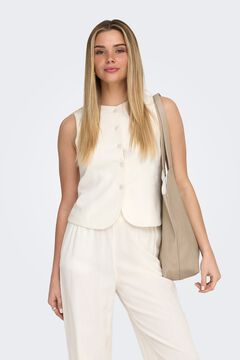 Only Chaleco de lino