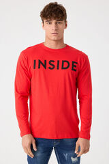 Inside Camiseta Estampado Inside rojo