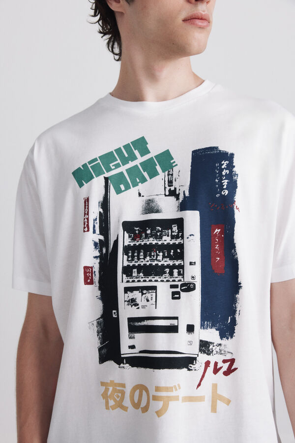 Springfield Night date T-shirt white