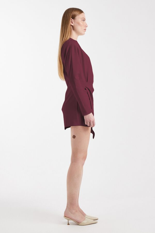 Topshop Vestido mini gola alta rosa
