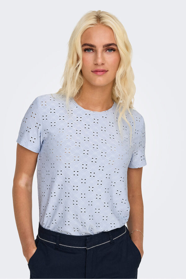 JDY Camiseta manga larga calada azul