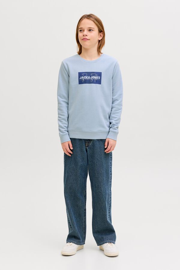 Jack & Jones Junior Square logo sweatshirt blue