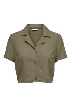 Springfield Short-sleeved lapel collar shirt green