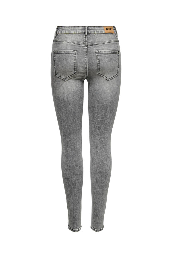 Springfield Jeans skinny tiro alto gris medio