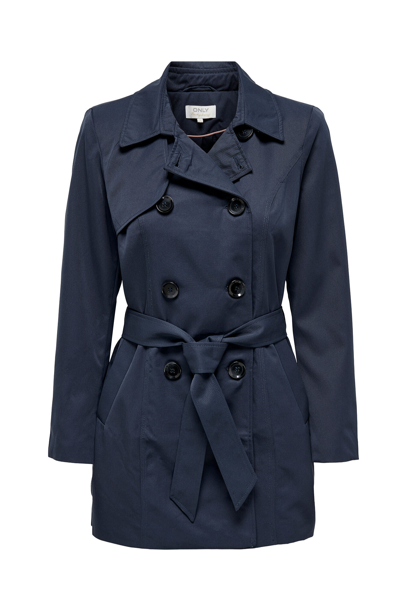 Only Gabardina midi con cintur&oacute;n