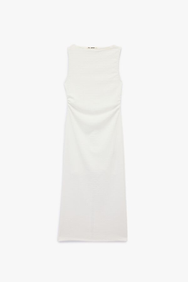 Koton Vestido midi ajustado beige