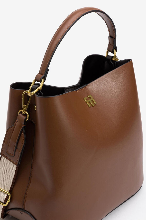 Springfield Leather Effect Bucket Bag brown