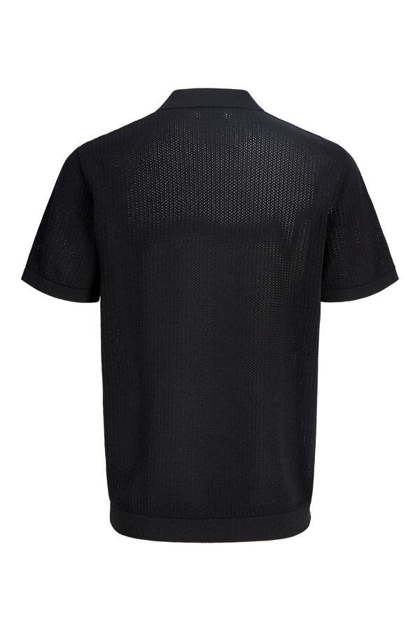 Jack & Jones Regular fit jersey polo shirt black