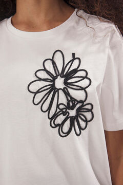 Trendyol Camiseta flor manga corta