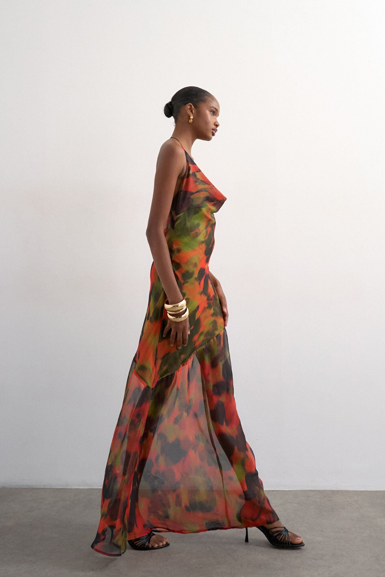 Topshop Vestido comprido estampado