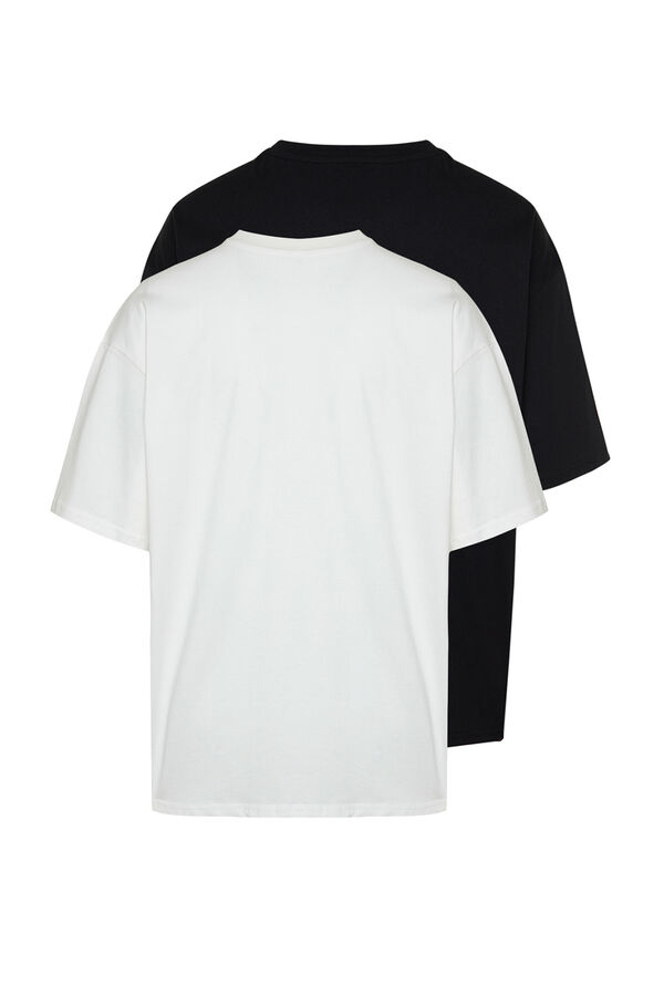 Trendyol Pack 2 camisetas oversize blanco