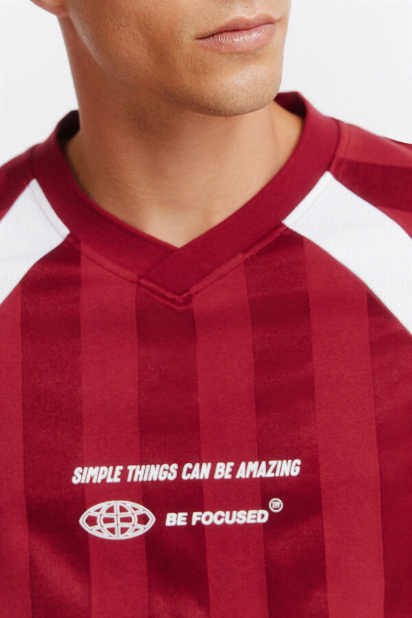 Springfield T-shirt de futebol com pe&ccedil;as vermelho