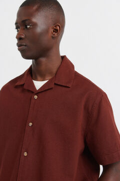 Springfield Chemise manches courtes bowling en lin