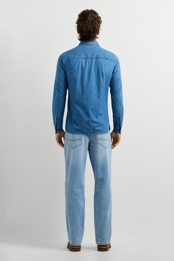 Pepe Jeans Denim slim fit shirt blue