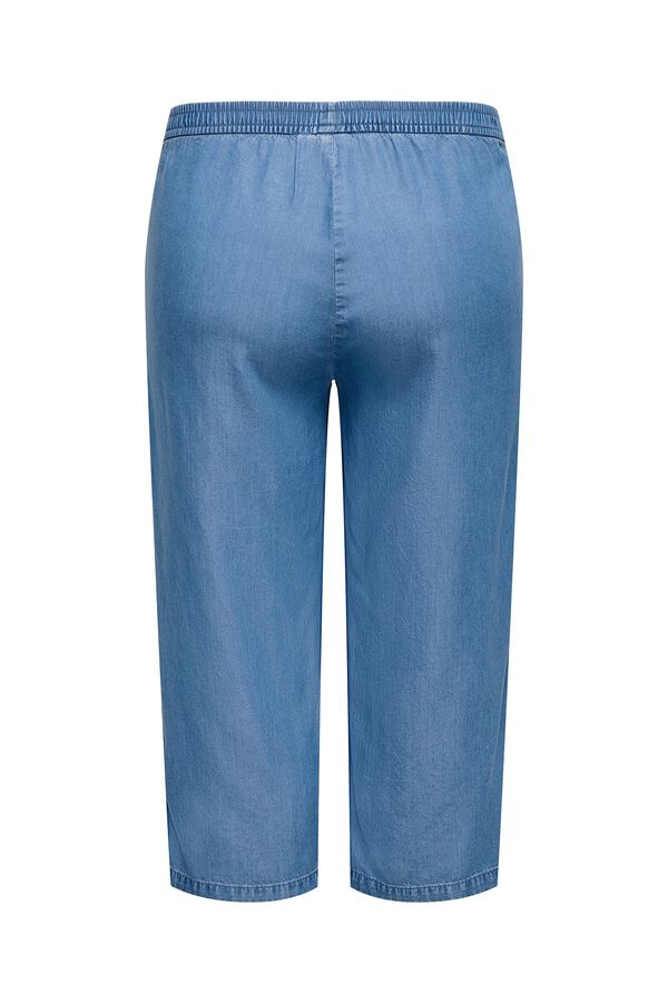 Only Carmakoma Pantal&oacute;n ancho cropped talla grande azul