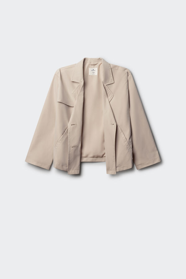 Springfield Kids Kratak ki&scaron;ni mantil za devojčice Bež