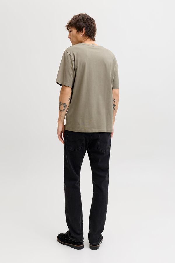 Jack & Jones Printed cotton T-shirt grey