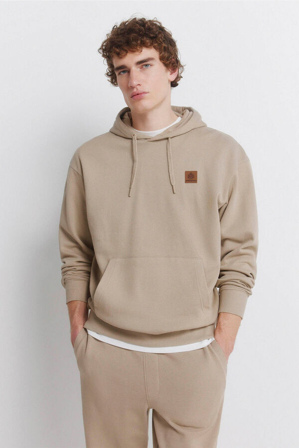 Springfield Plain hooded sweatshirt nude
