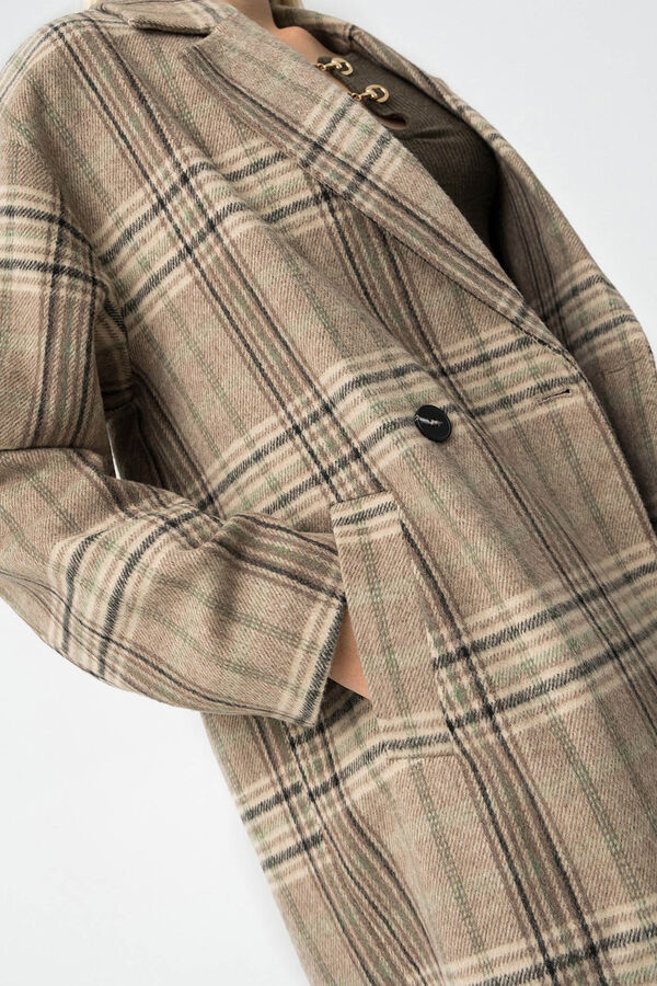 Tiffosi Sobretudo longo com estampado xadrez estampado