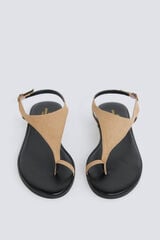 Springfield Suede-effect toe post sandal brown