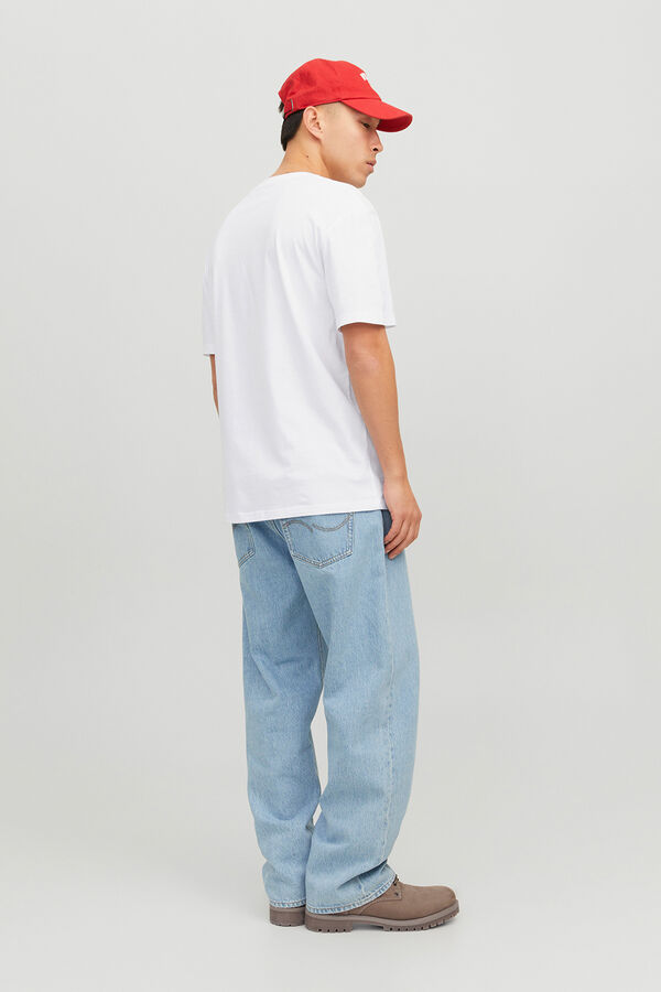 Jack & Jones Camiseta relaxed fit logo blanco