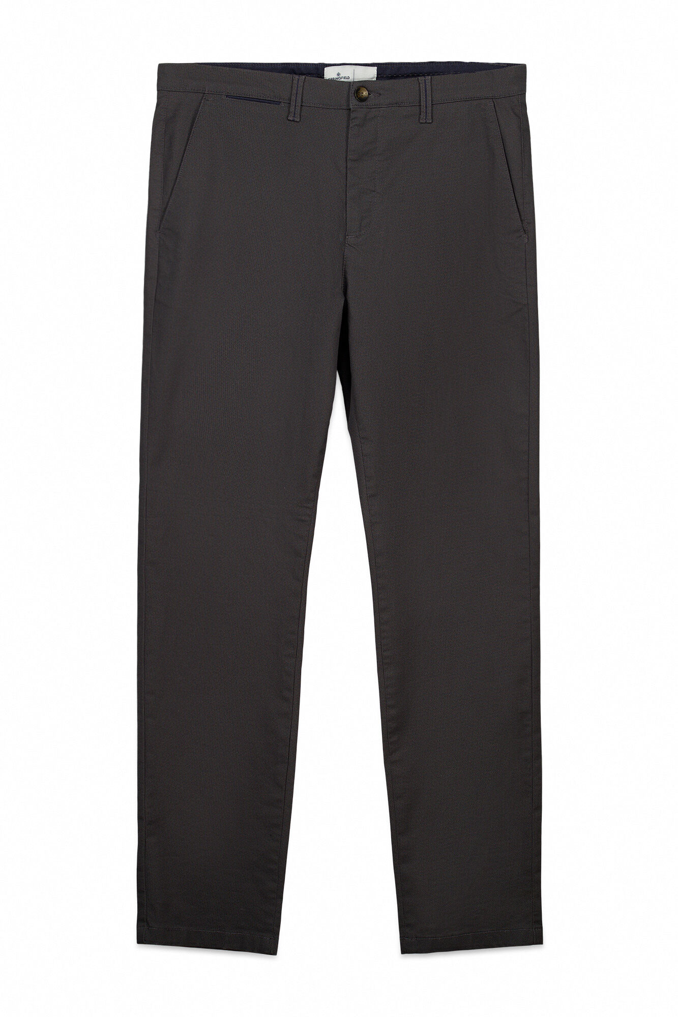 Springfield Mikrobedruckte Chinohose im Slim Fit