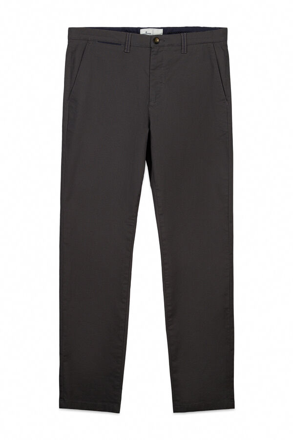 Springfield Cal&ccedil;as chino microestampado slim fit cinzento