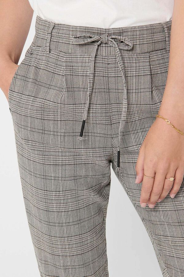 Springfield Women's checked floaty trousers black