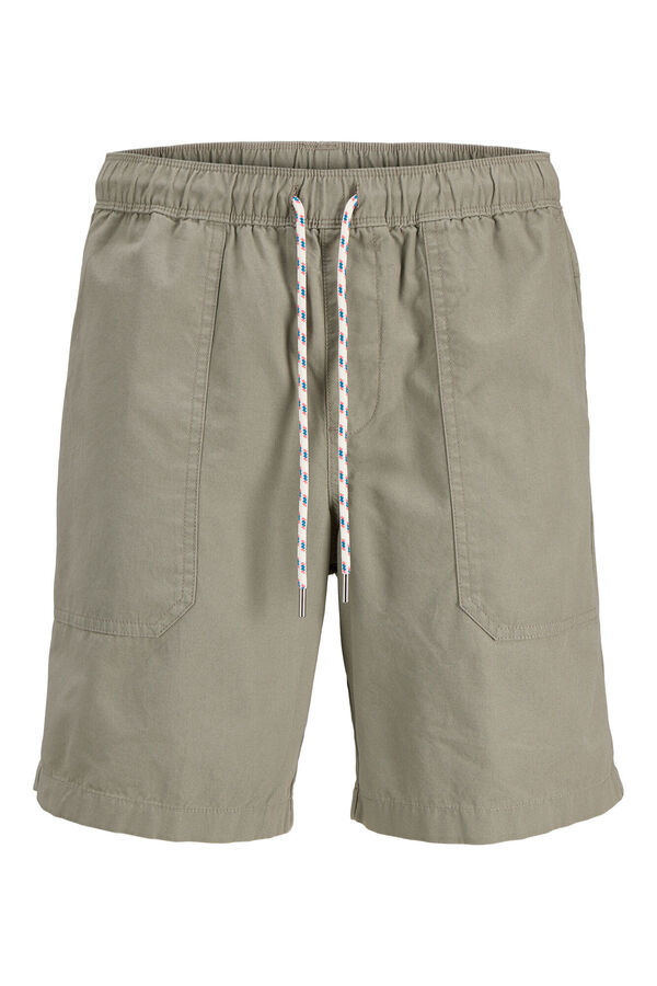 Jack & Jones Bermuda jogger de algod&oacute;n gris