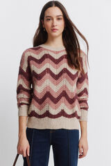 Springfield Zigzag border jumper pink