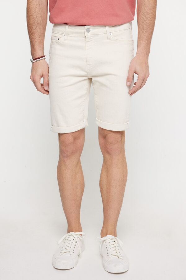 Springfield 5-pocket denim Bermuda shorts nijanse braon