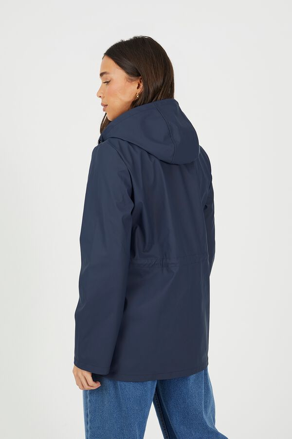 Brave Soul Hooded raincoat blue