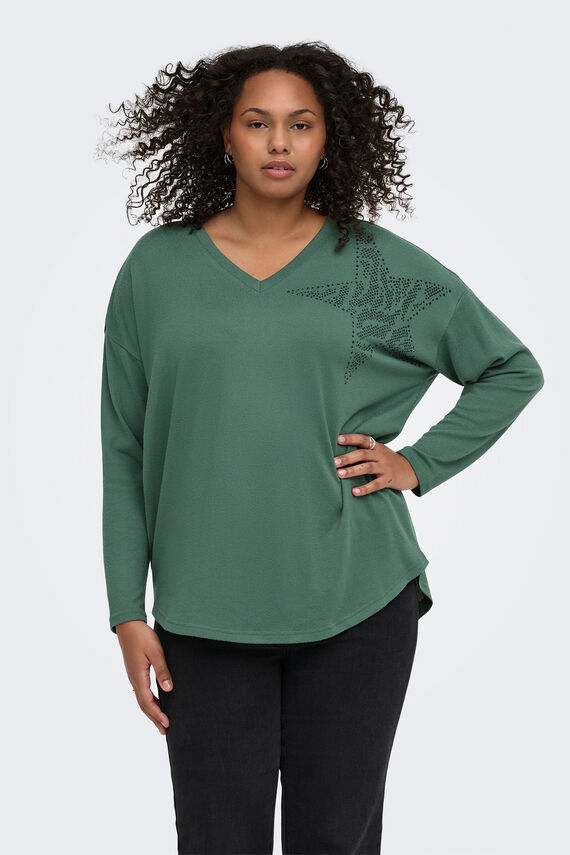 Camiseta strass talla grande
