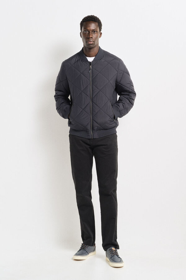 Springfield Quilted bomber jacket blue